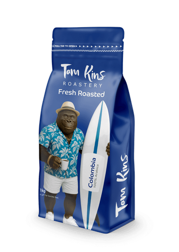 دانه قهوه ۱۰۰% عربیکا کلمبیا 1 کیلوگرمی تام کینز